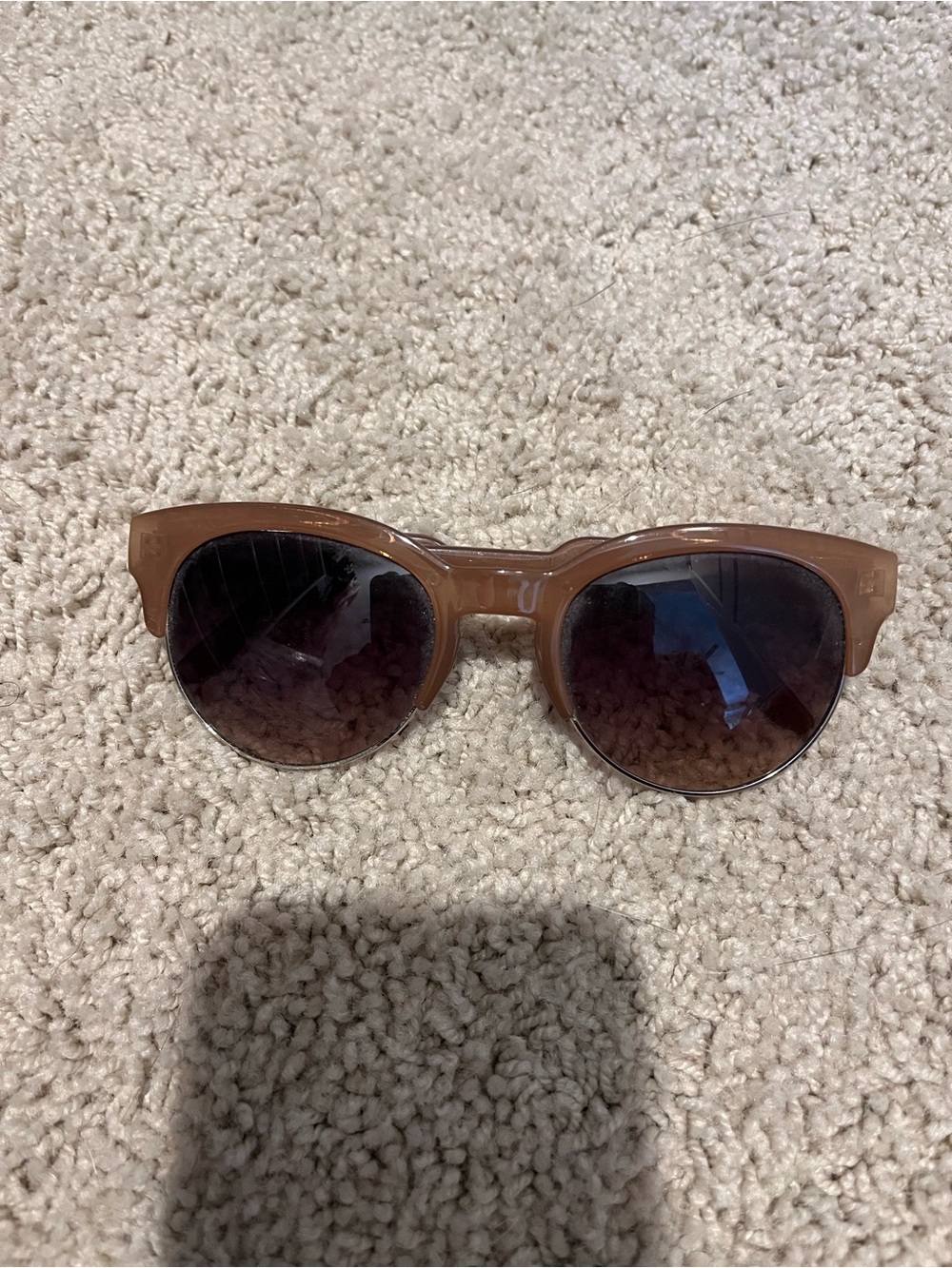 Stylish Brown Round Sunglasses - Women Accessories